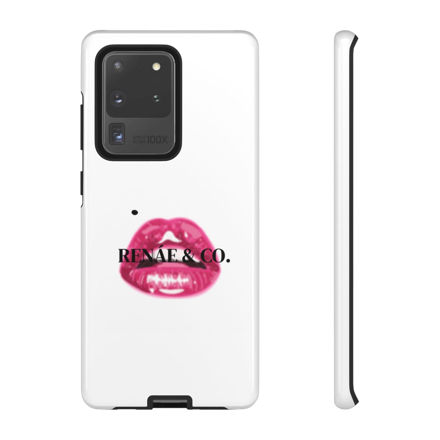 Glossy Pink Lip Print Phone Case — Renae & Co. Designer Protective Case