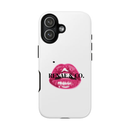 Glossy Pink Lip Print Phone Case — Renae & Co. Designer Protective Case