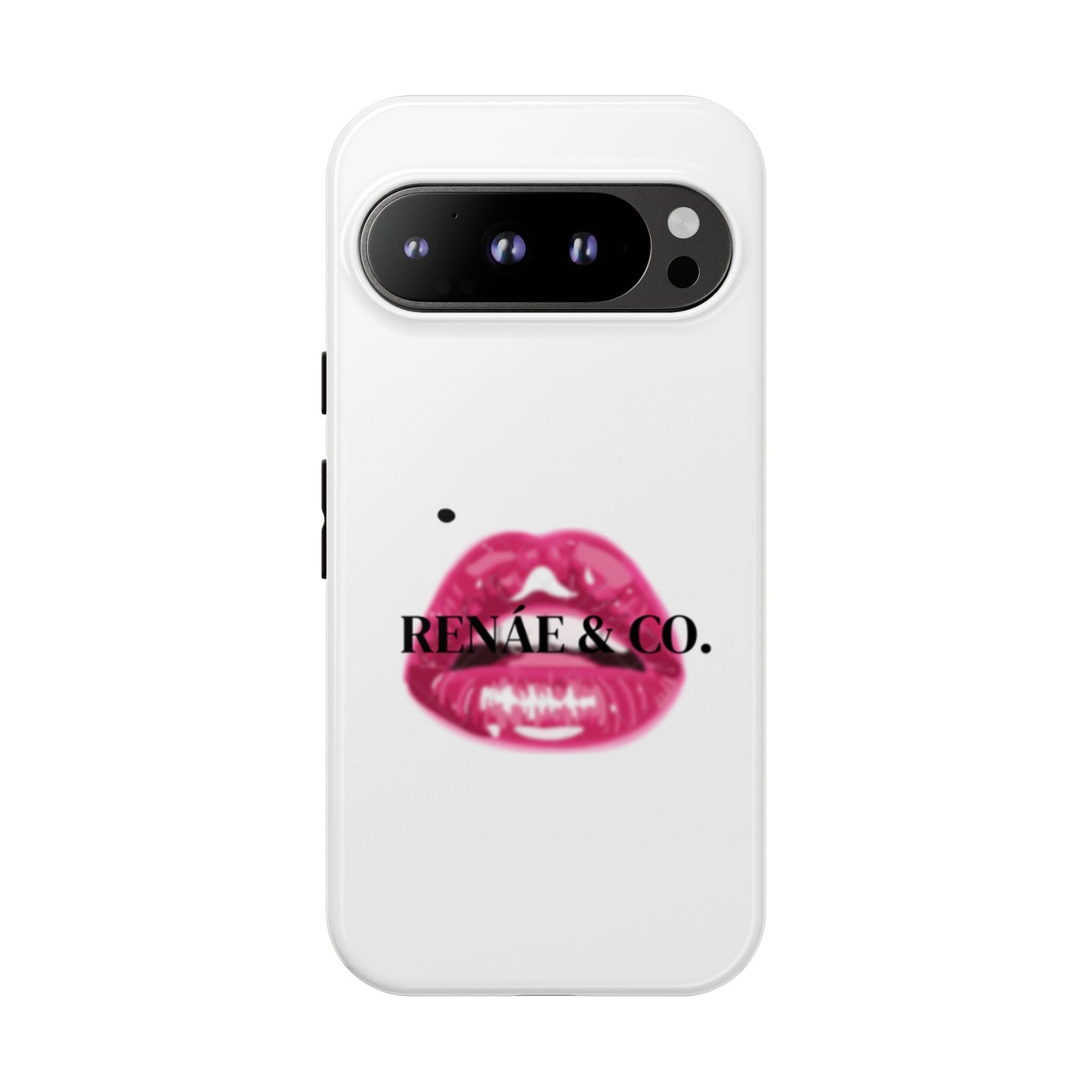 Glossy Pink Lip Print Phone Case — Renae & Co. Designer Protective Case