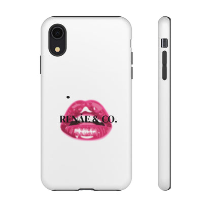 Glossy Pink Lip Print Phone Case — Renae & Co. Designer Protective Case