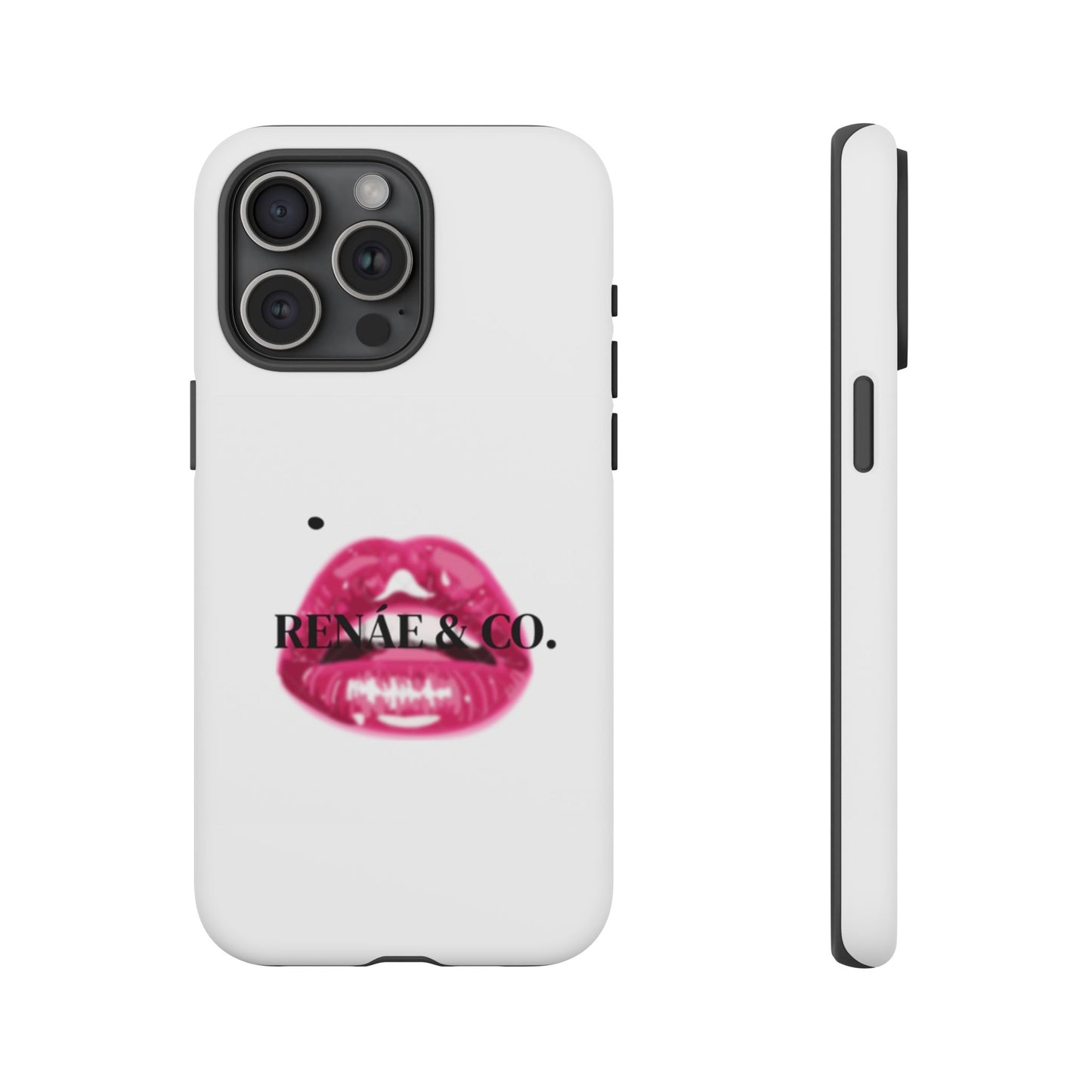Glossy Pink Lip Print Phone Case — Renae & Co. Designer Protective Case