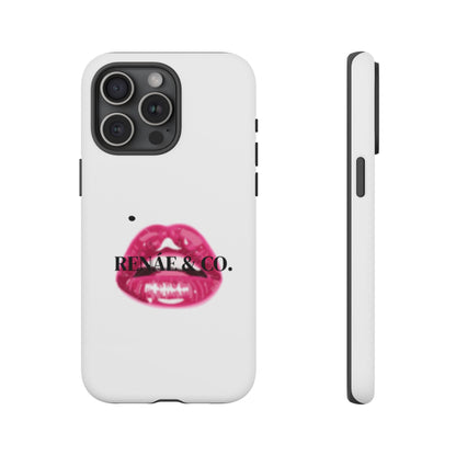 Glossy Pink Lip Print Phone Case — Renae & Co. Designer Protective Case