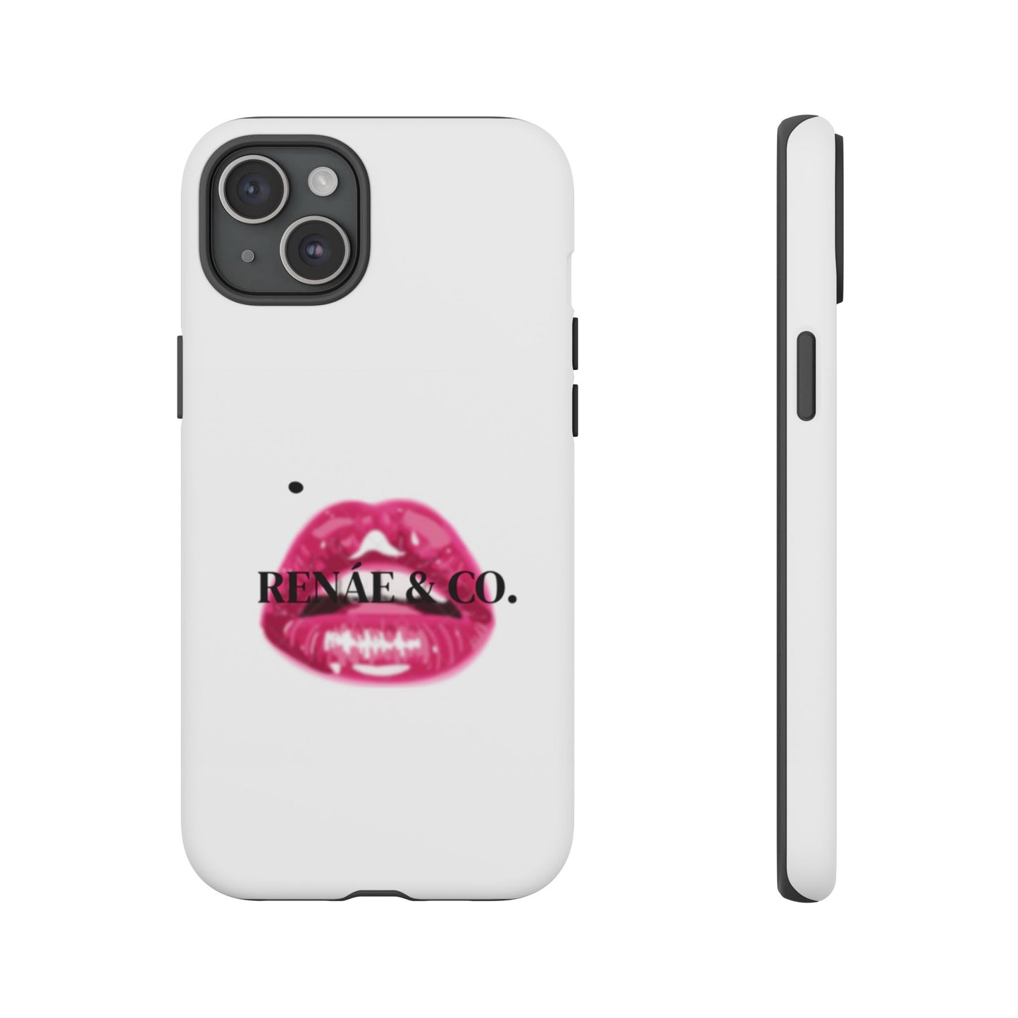 Glossy Pink Lip Print Phone Case — Renae & Co. Designer Protective Case