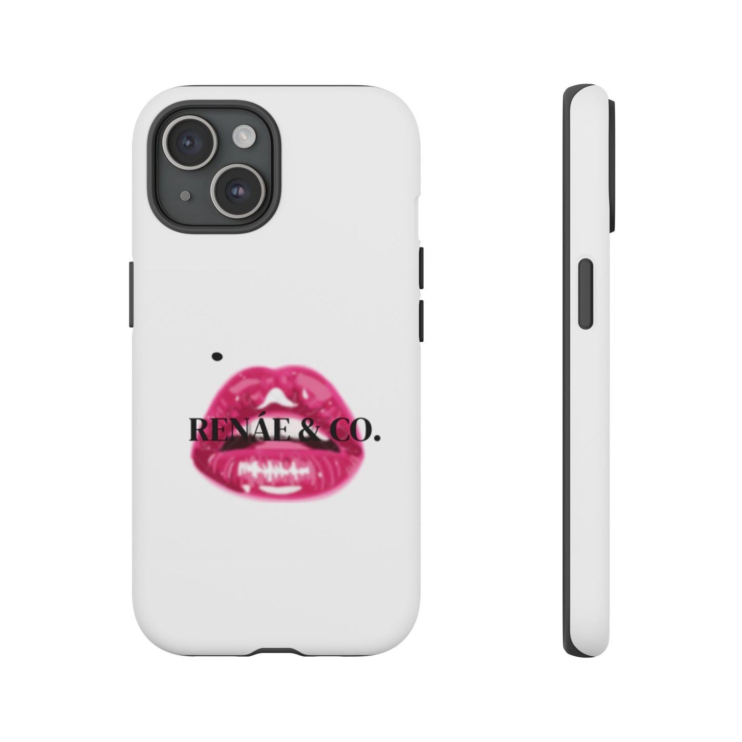 Glossy Pink Lip Print Phone Case — Renae & Co. Designer Protective Case