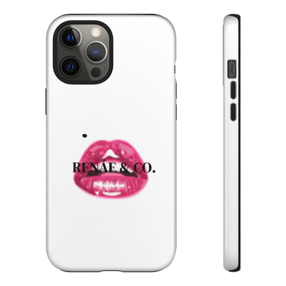 Glossy Pink Lip Print Phone Case — Renae & Co. Designer Protective Case