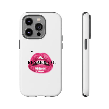 Glossy Pink Lip Print Phone Case — Renae & Co. Designer Protective Case