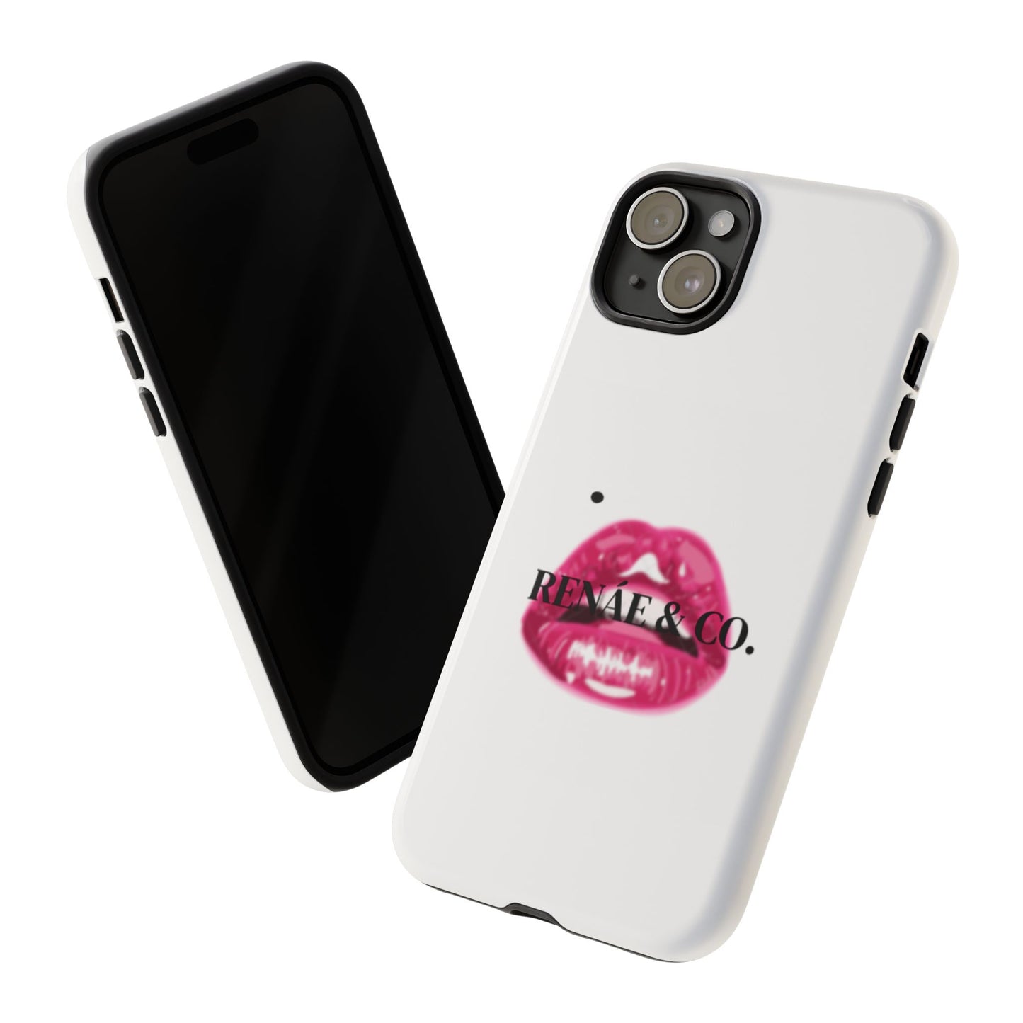 Glossy Pink Lip Print Phone Case — Renae & Co. Designer Protective Case