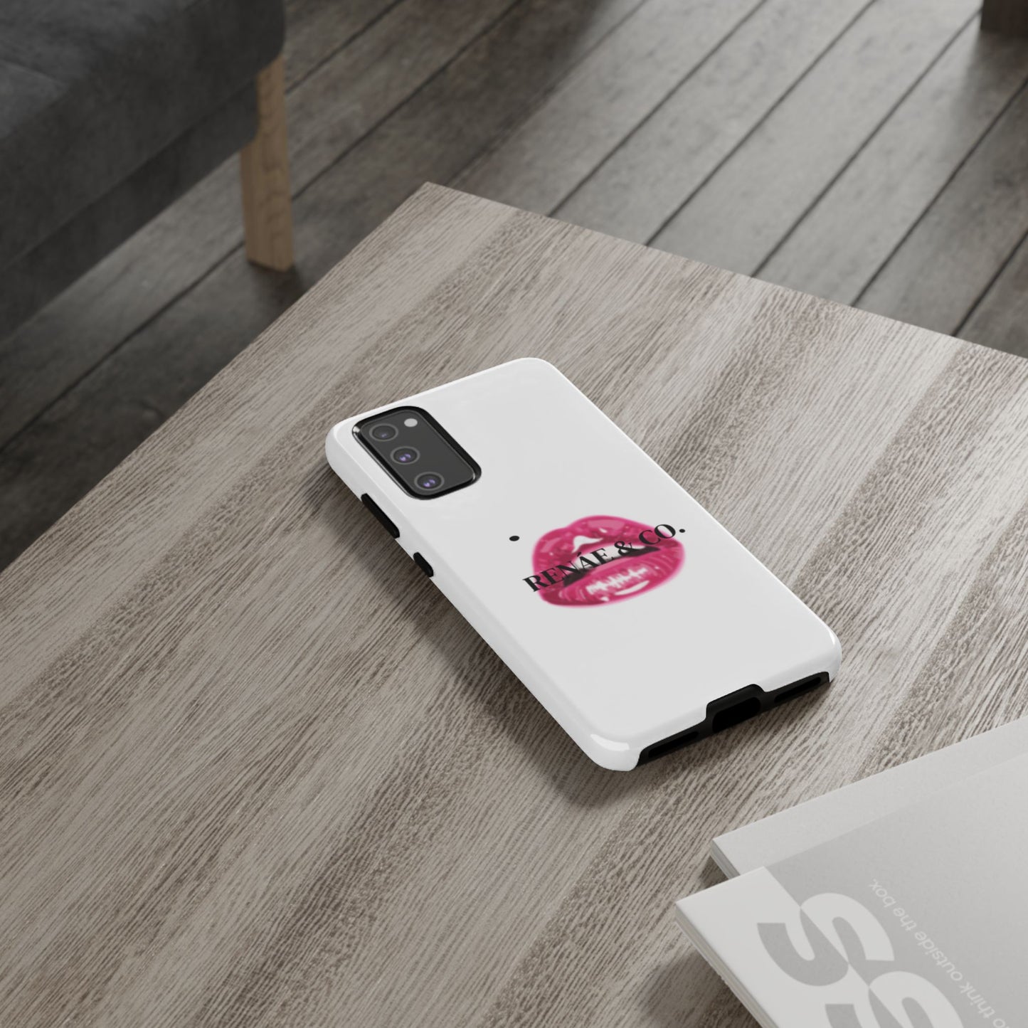 Glossy Pink Lip Print Phone Case — Renae & Co. Designer Protective Case