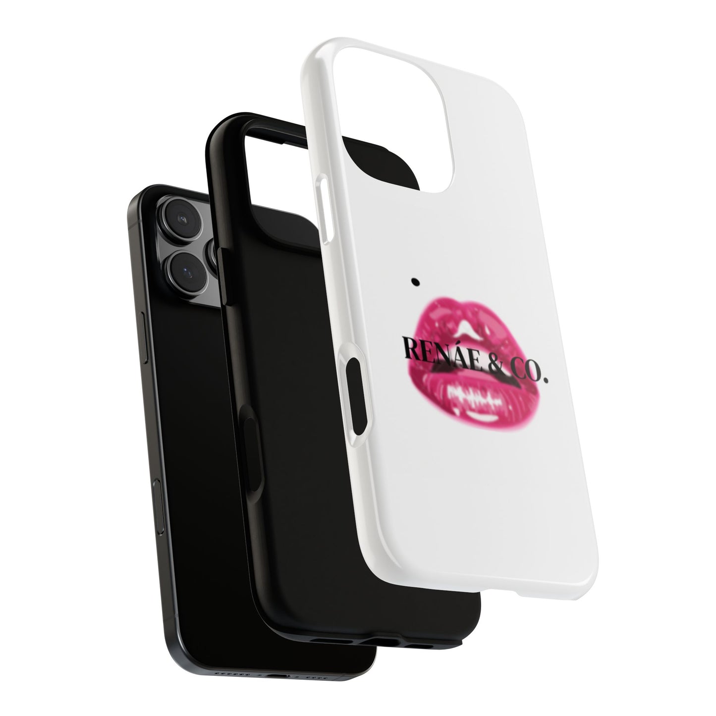 Glossy Pink Lip Print Phone Case — Renae & Co. Designer Protective Case