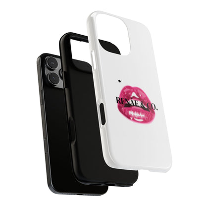 Glossy Pink Lip Print Phone Case — Renae & Co. Designer Protective Case