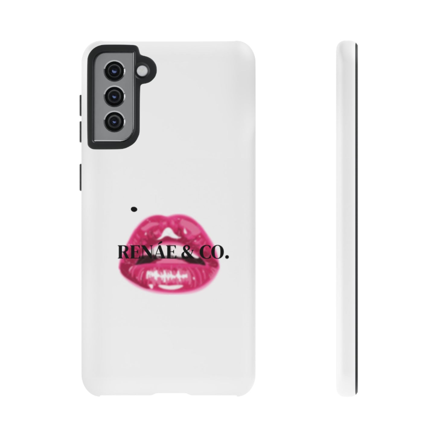 Glossy Pink Lip Print Phone Case — Renae & Co. Designer Protective Case