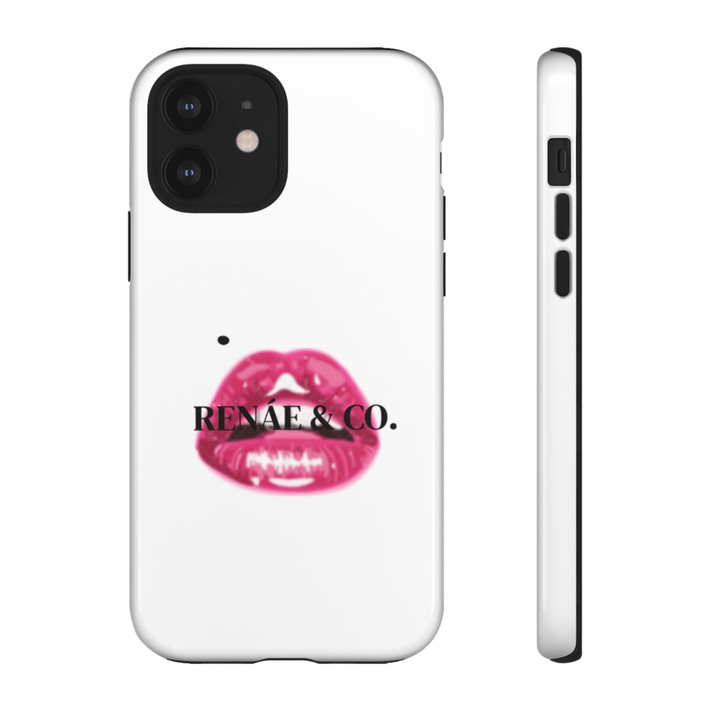 Glossy Pink Lip Print Phone Case — Renae & Co. Designer Protective Case