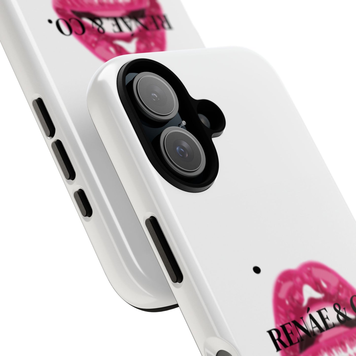Glossy Pink Lip Print Phone Case — Renae & Co. Designer Protective Case