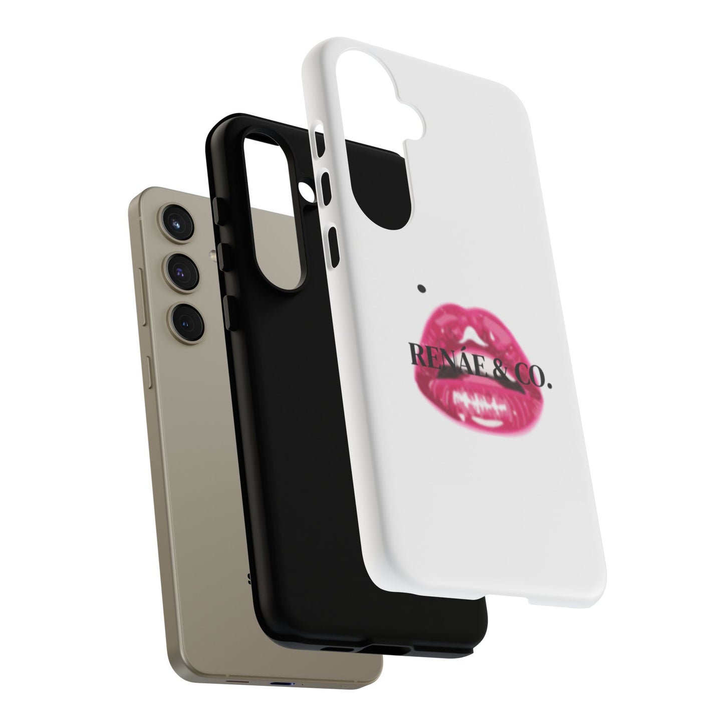 Glossy Pink Lip Print Phone Case — Renae & Co. Designer Protective Case