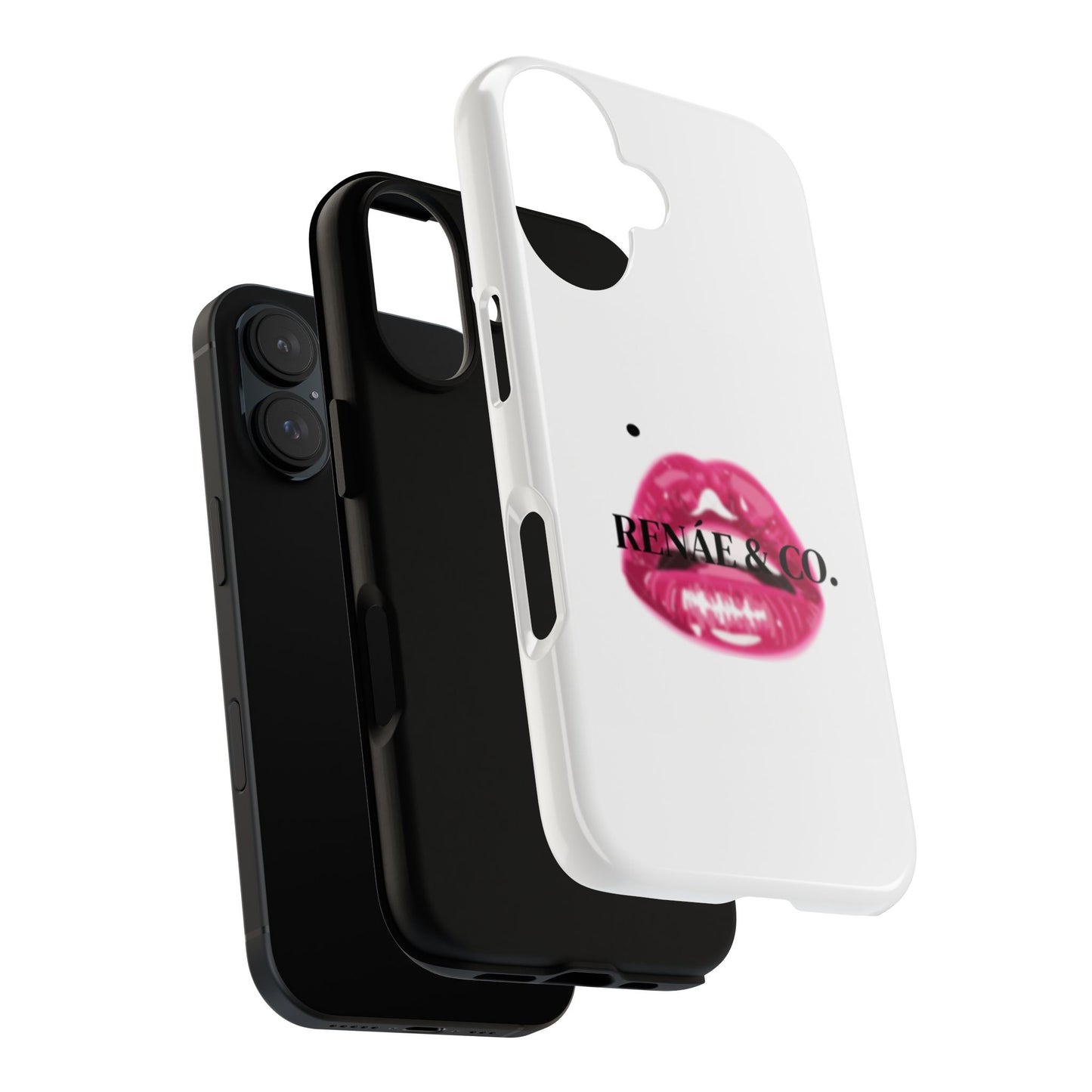 Glossy Pink Lip Print Phone Case — Renae & Co. Designer Protective Case