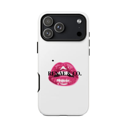 Glossy Pink Lip Print Phone Case — Renae & Co. Designer Protective Case