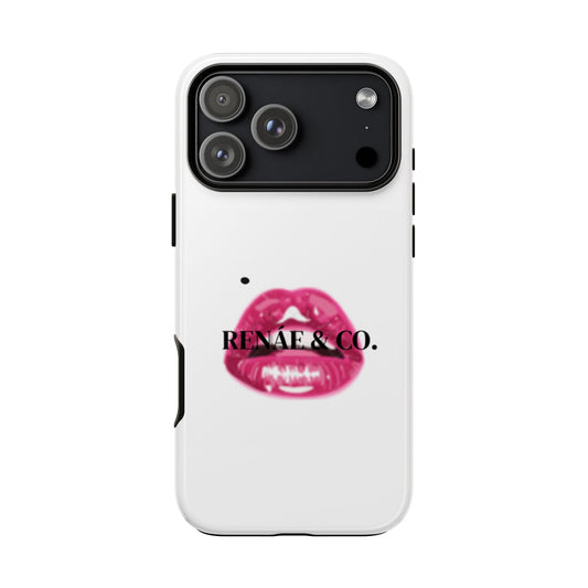Glossy Pink Lip Print Phone Case — Renae & Co. Designer Protective Case