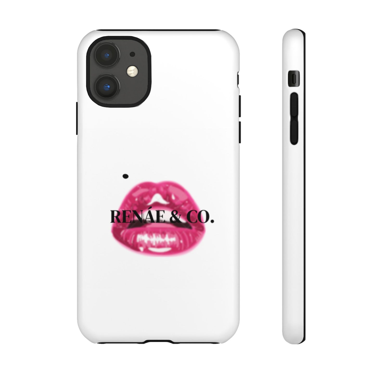 Glossy Pink Lip Print Phone Case — Renae & Co. Designer Protective Case