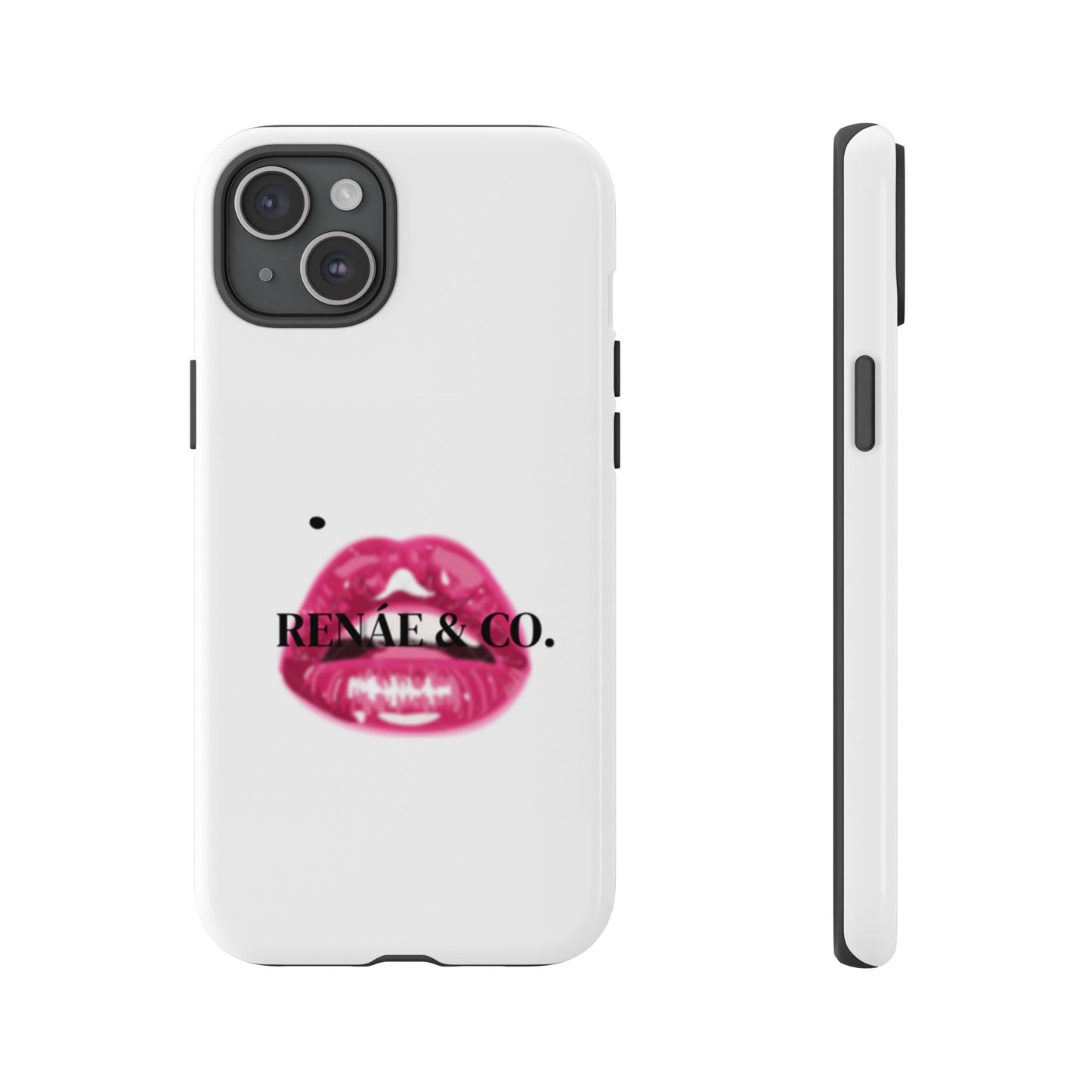 Glossy Pink Lip Print Phone Case — Renae & Co. Designer Protective Case