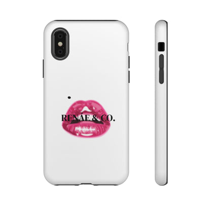 Glossy Pink Lip Print Phone Case — Renae & Co. Designer Protective Case