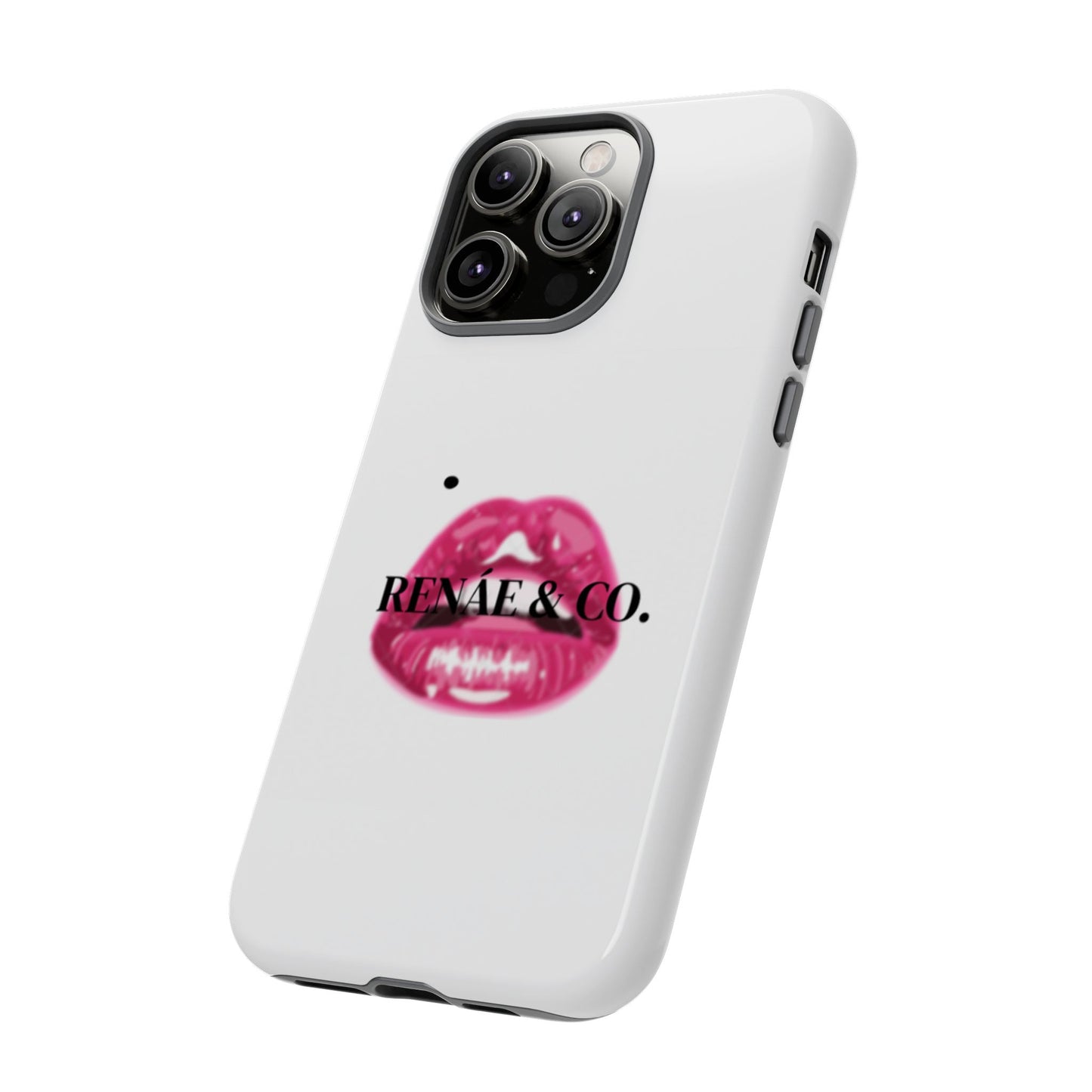 Glossy Pink Lip Print Phone Case — Renae & Co. Designer Protective Case