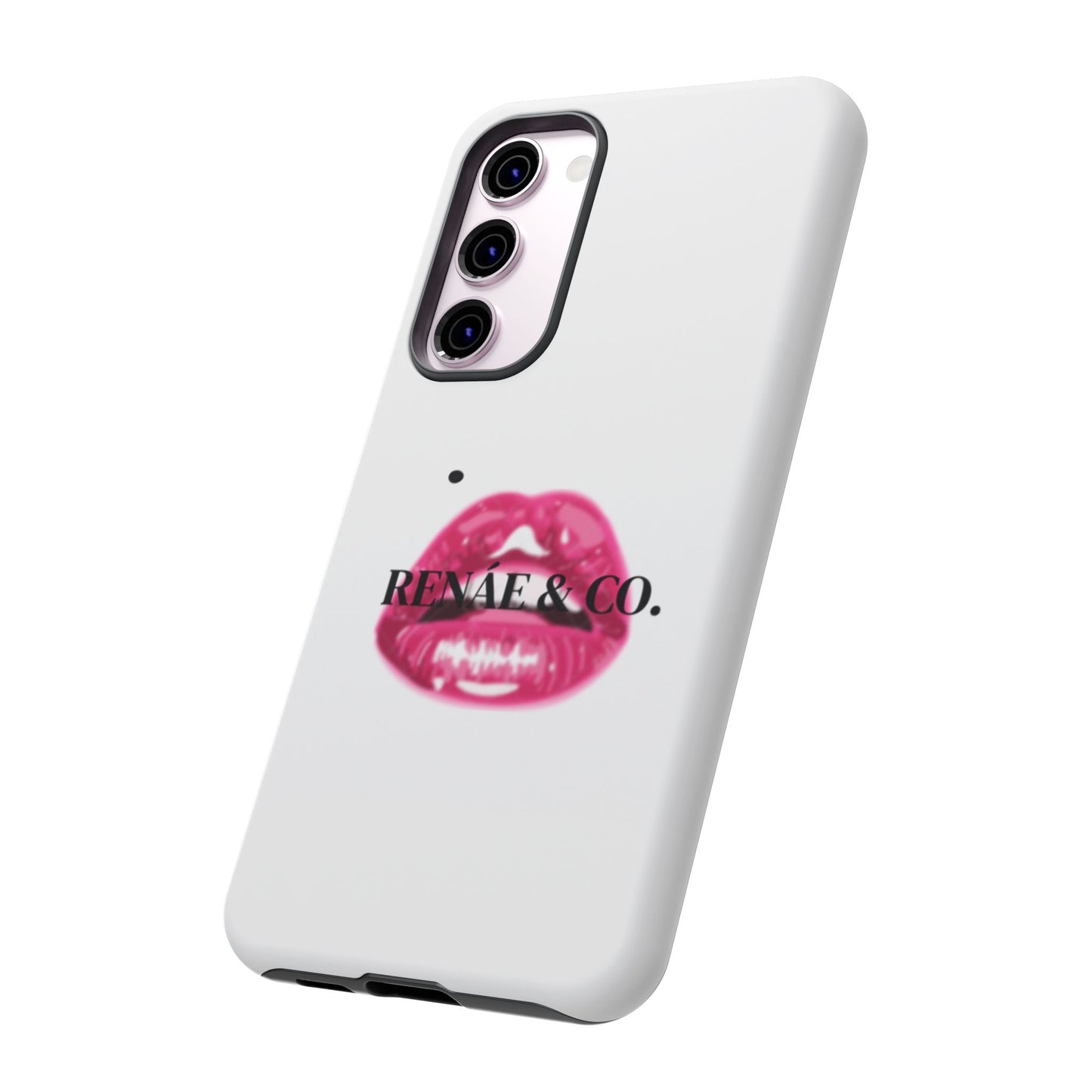 Glossy Pink Lip Print Phone Case — Renae & Co. Designer Protective Case
