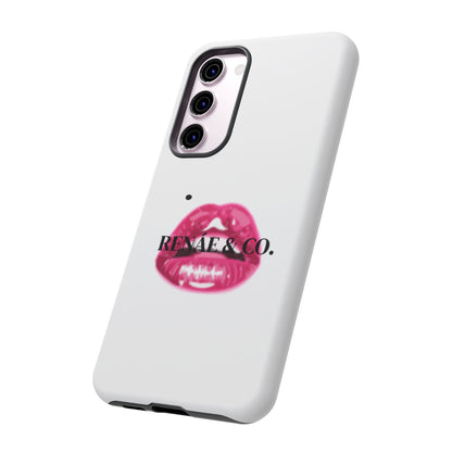 Glossy Pink Lip Print Phone Case — Renae & Co. Designer Protective Case