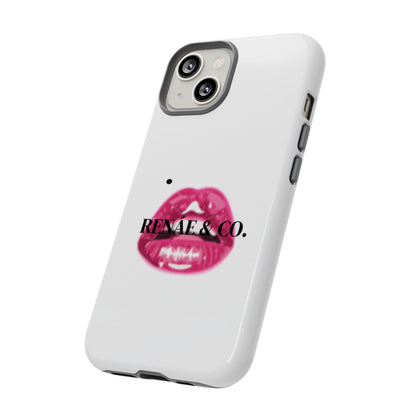 Glossy Pink Lip Print Phone Case — Renae & Co. Designer Protective Case