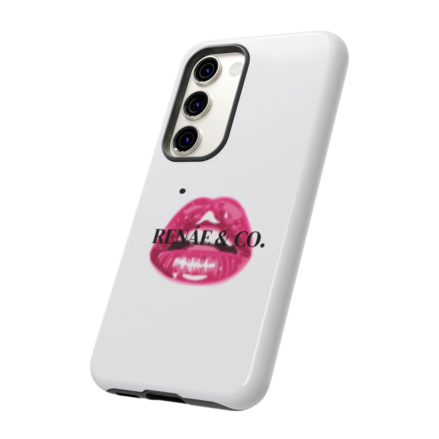Glossy Pink Lip Print Phone Case — Renae & Co. Designer Protective Case