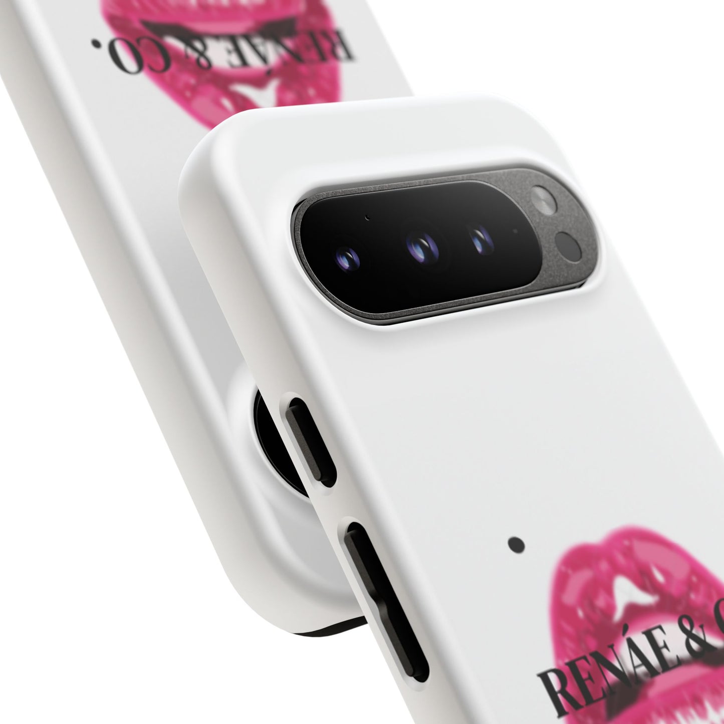 Glossy Pink Lip Print Phone Case — Renae & Co. Designer Protective Case