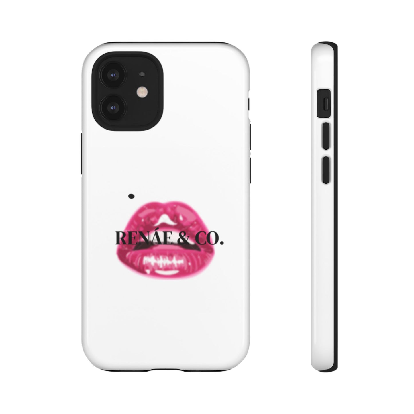 Glossy Pink Lip Print Phone Case — Renae & Co. Designer Protective Case