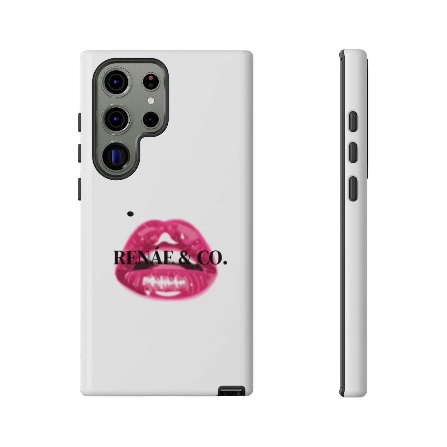 Glossy Pink Lip Print Phone Case — Renae & Co. Designer Protective Case