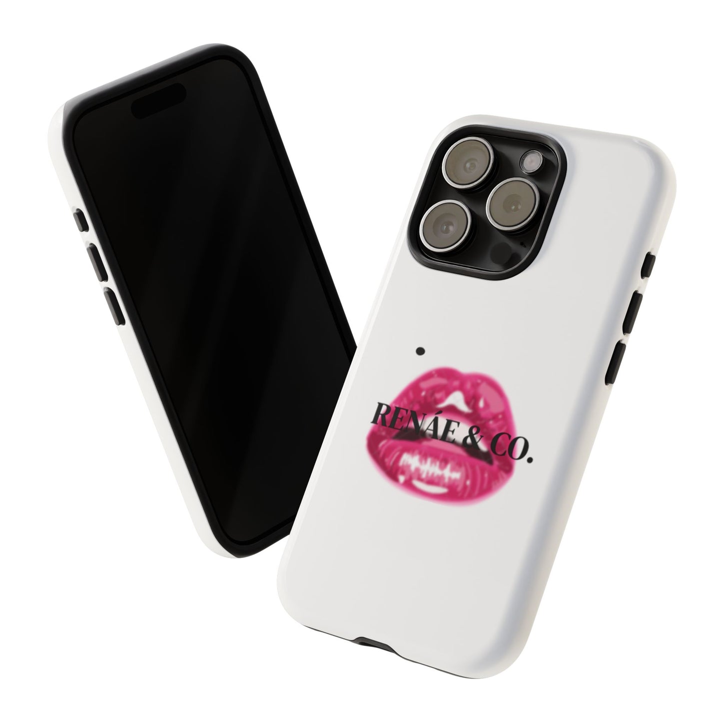 Glossy Pink Lip Print Phone Case — Renae & Co. Designer Protective Case