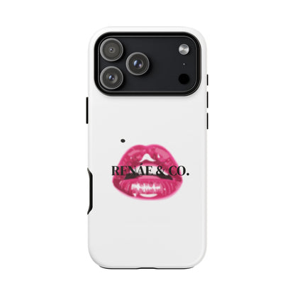 Glossy Pink Lip Print Phone Case — Renae & Co. Designer Protective Case