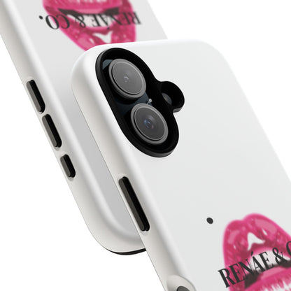Glossy Pink Lip Print Phone Case — Renae & Co. Designer Protective Case