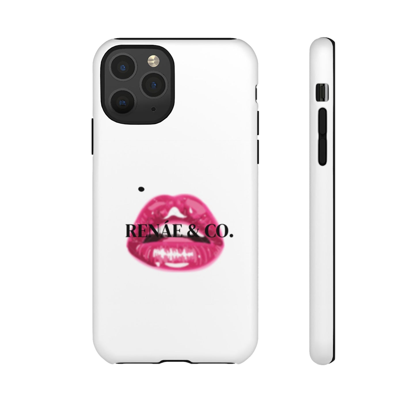 Glossy Pink Lip Print Phone Case — Renae & Co. Designer Protective Case