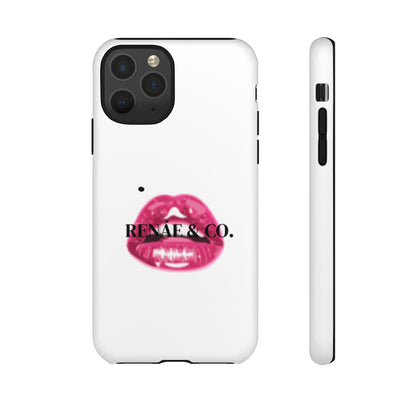 Glossy Pink Lip Print Phone Case — Renae & Co. Designer Protective Case