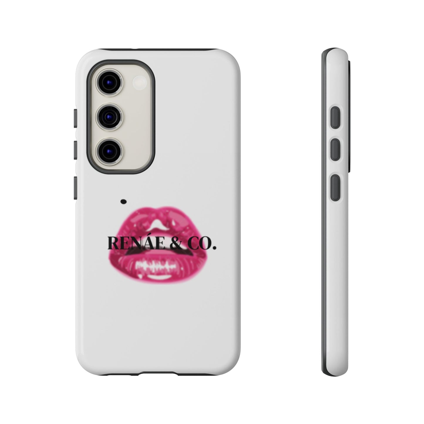 Glossy Pink Lip Print Phone Case — Renae & Co. Designer Protective Case