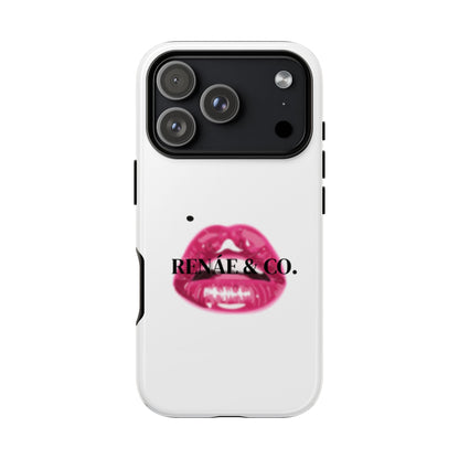 Glossy Pink Lip Print Phone Case — Renae & Co. Designer Protective Case