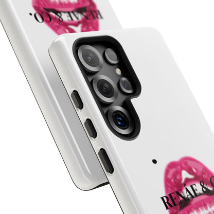 Glossy Pink Lip Print Phone Case — Renae & Co. Designer Protective Case