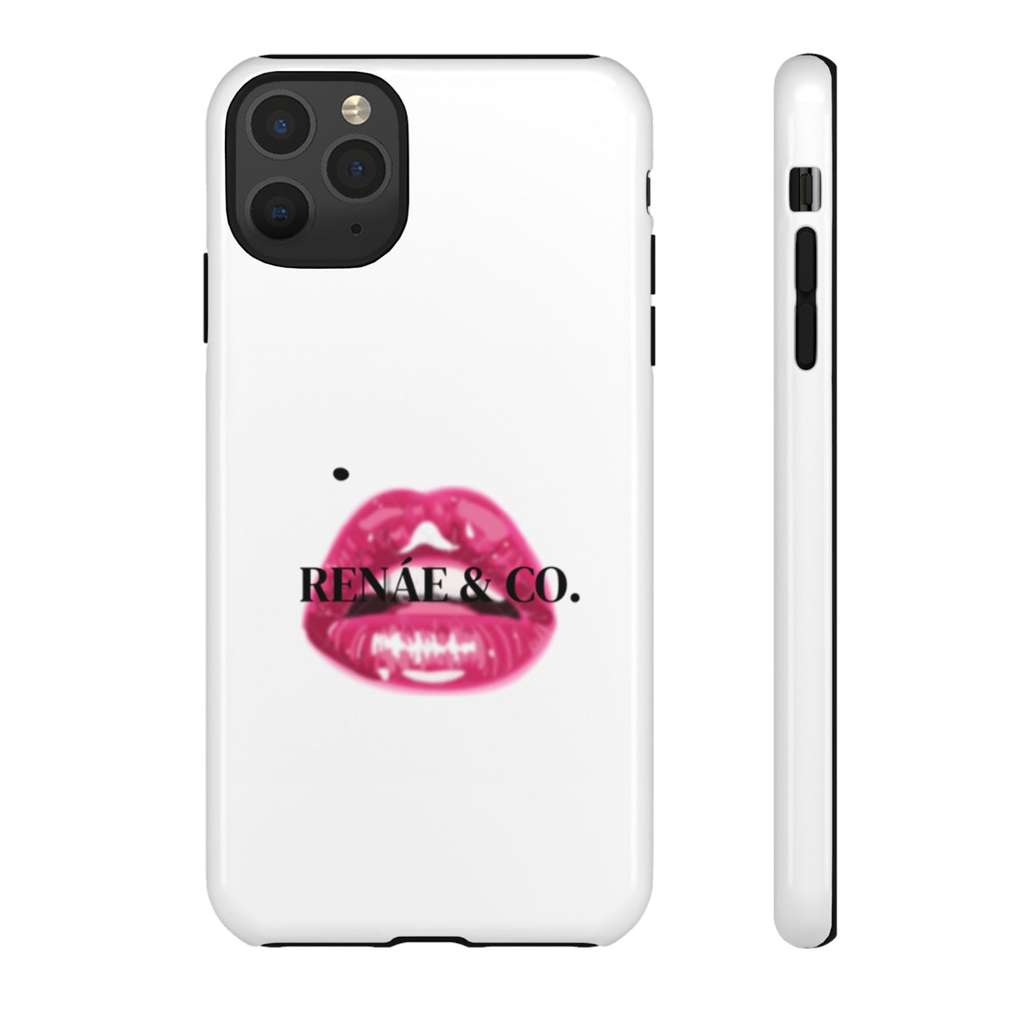 Glossy Pink Lip Print Phone Case — Renae & Co. Designer Protective Case