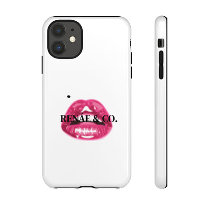 Glossy Pink Lip Print Phone Case — Renae & Co. Designer Protective Case