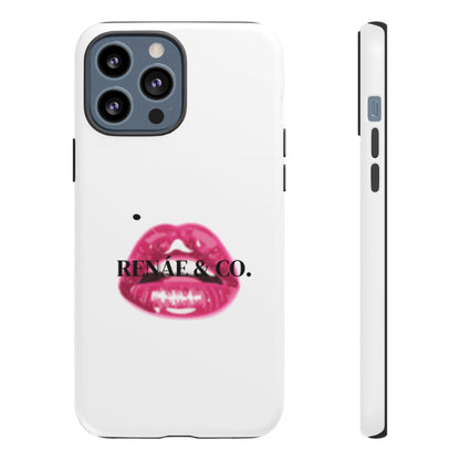 Glossy Pink Lip Print Phone Case — Renae & Co. Designer Protective Case