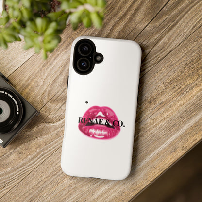 Glossy Pink Lip Print Phone Case — Renae & Co. Designer Protective Case