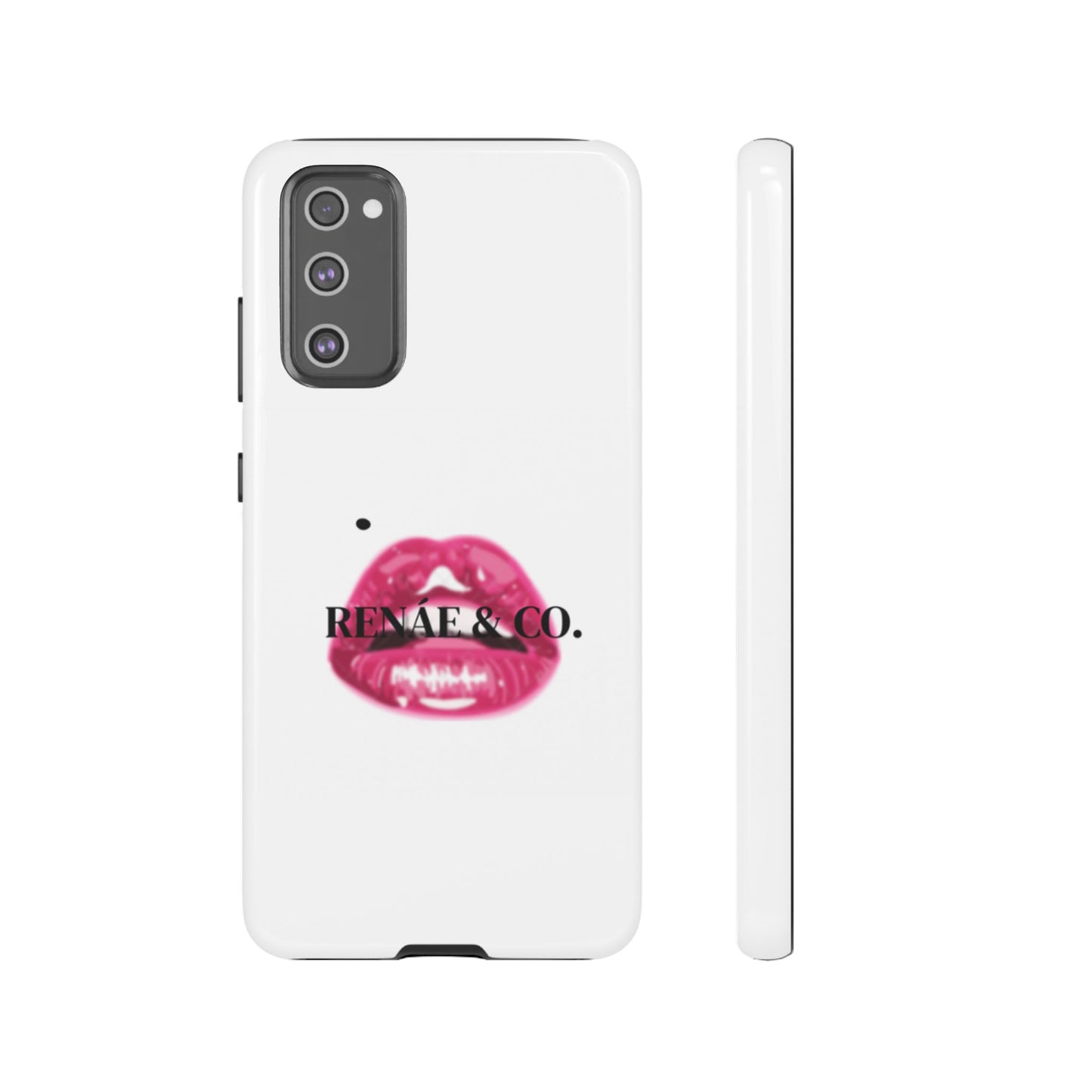 Glossy Pink Lip Print Phone Case — Renae & Co. Designer Protective Case