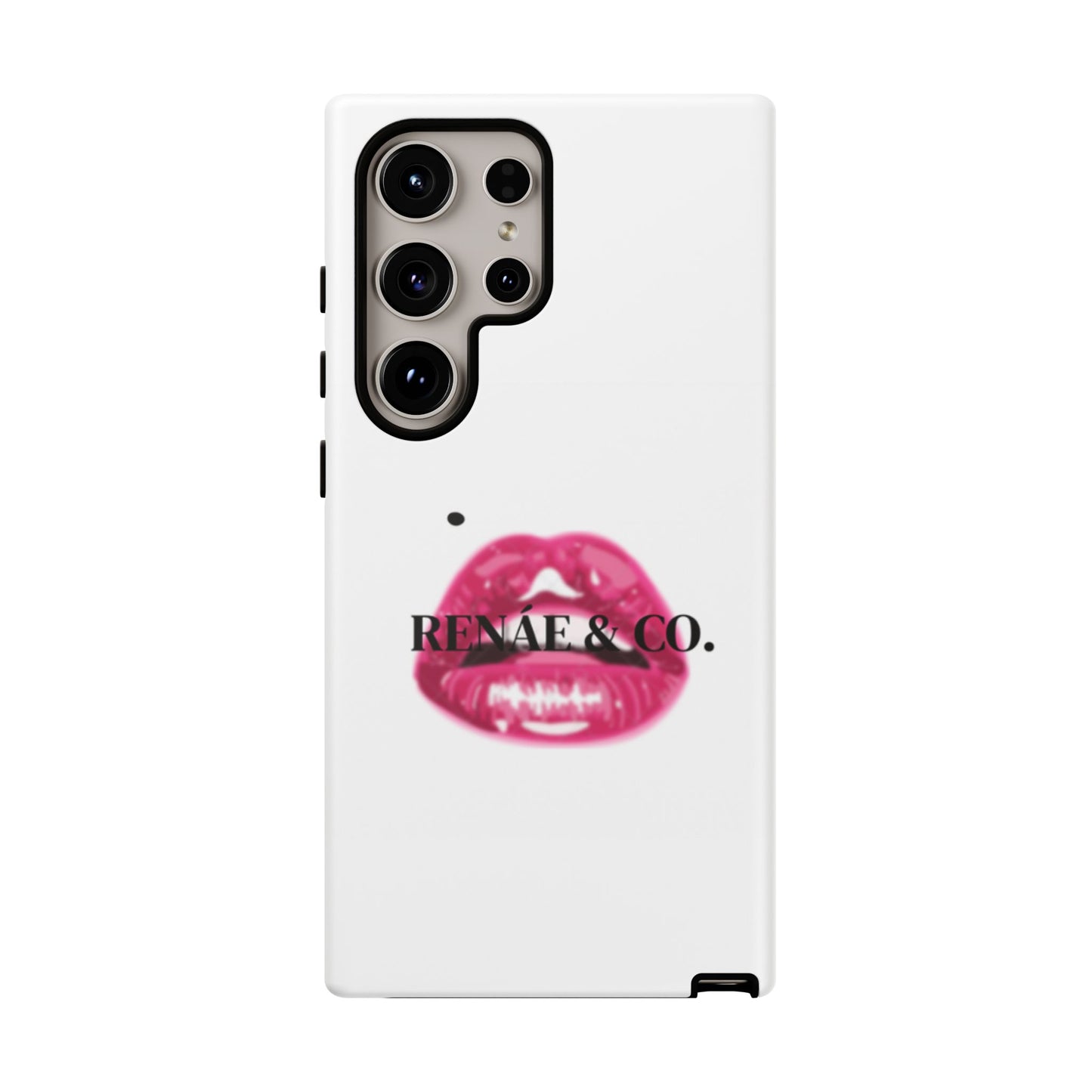 Glossy Pink Lip Print Phone Case — Renae & Co. Designer Protective Case