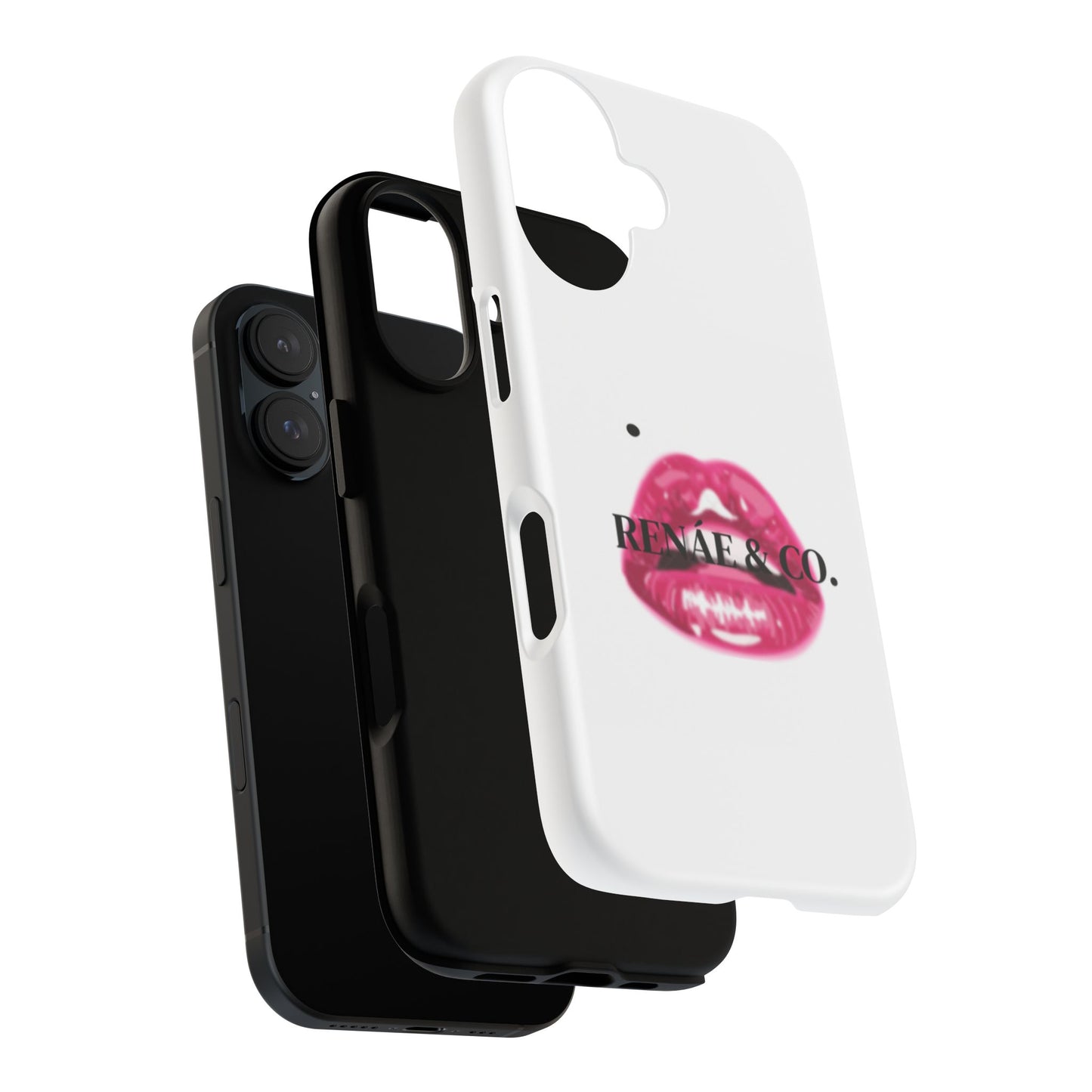 Glossy Pink Lip Print Phone Case — Renae & Co. Designer Protective Case