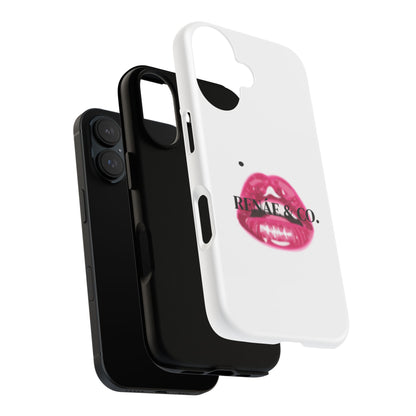 Glossy Pink Lip Print Phone Case — Renae & Co. Designer Protective Case