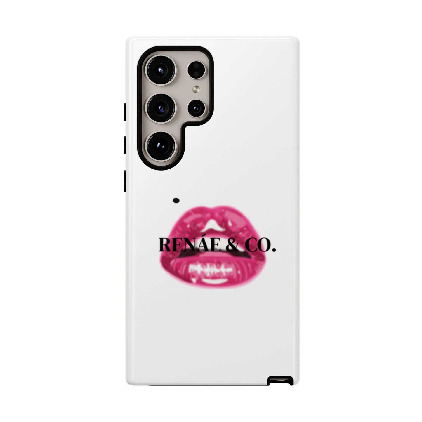 Glossy Pink Lip Print Phone Case — Renae & Co. Designer Protective Case