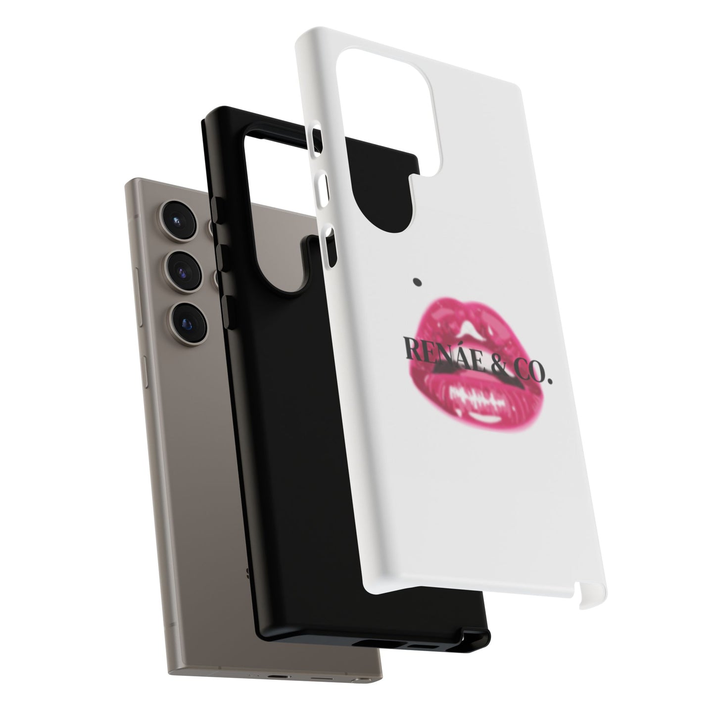 Glossy Pink Lip Print Phone Case — Renae & Co. Designer Protective Case